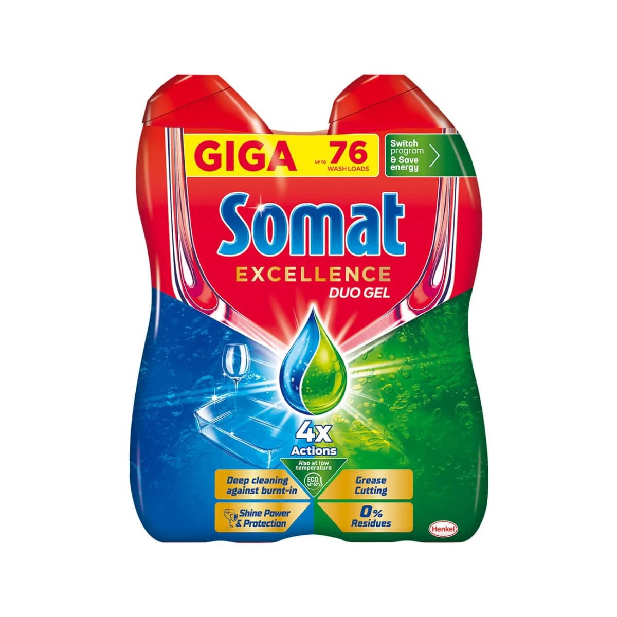 Gel za strojno pranje suda Somat Excellence 2 x 684 ml Akcija u trgovini Spar