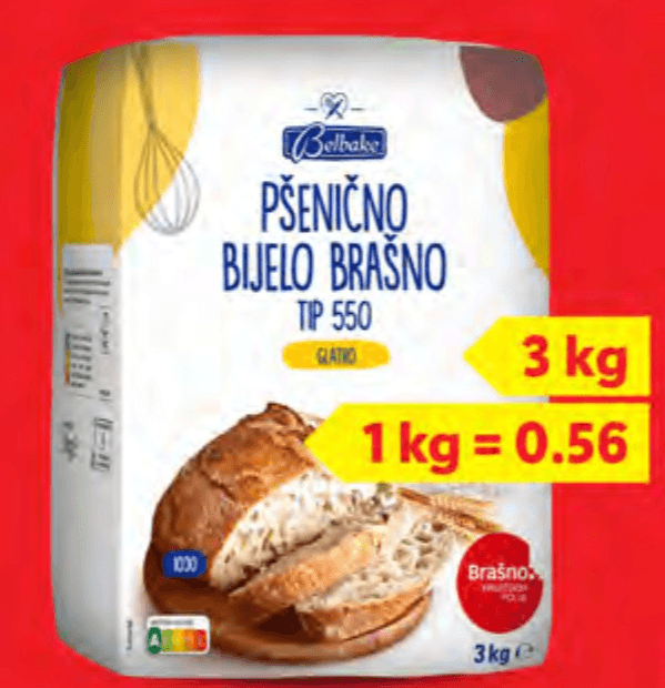 Belbake Pšenično bijelo brašno 3 kg Akcija u trgovini Lidl