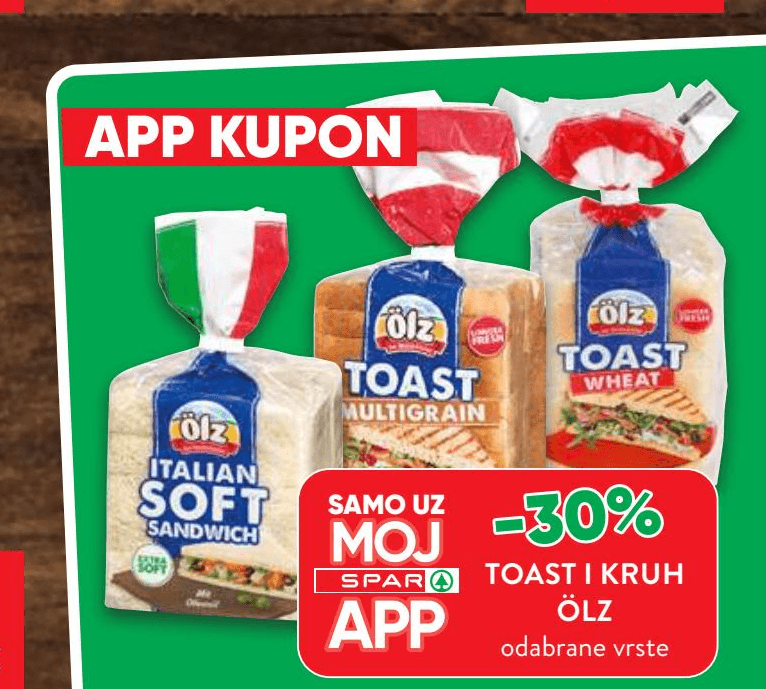 Toast i kruh Ölz Akcija u trgovini Spar