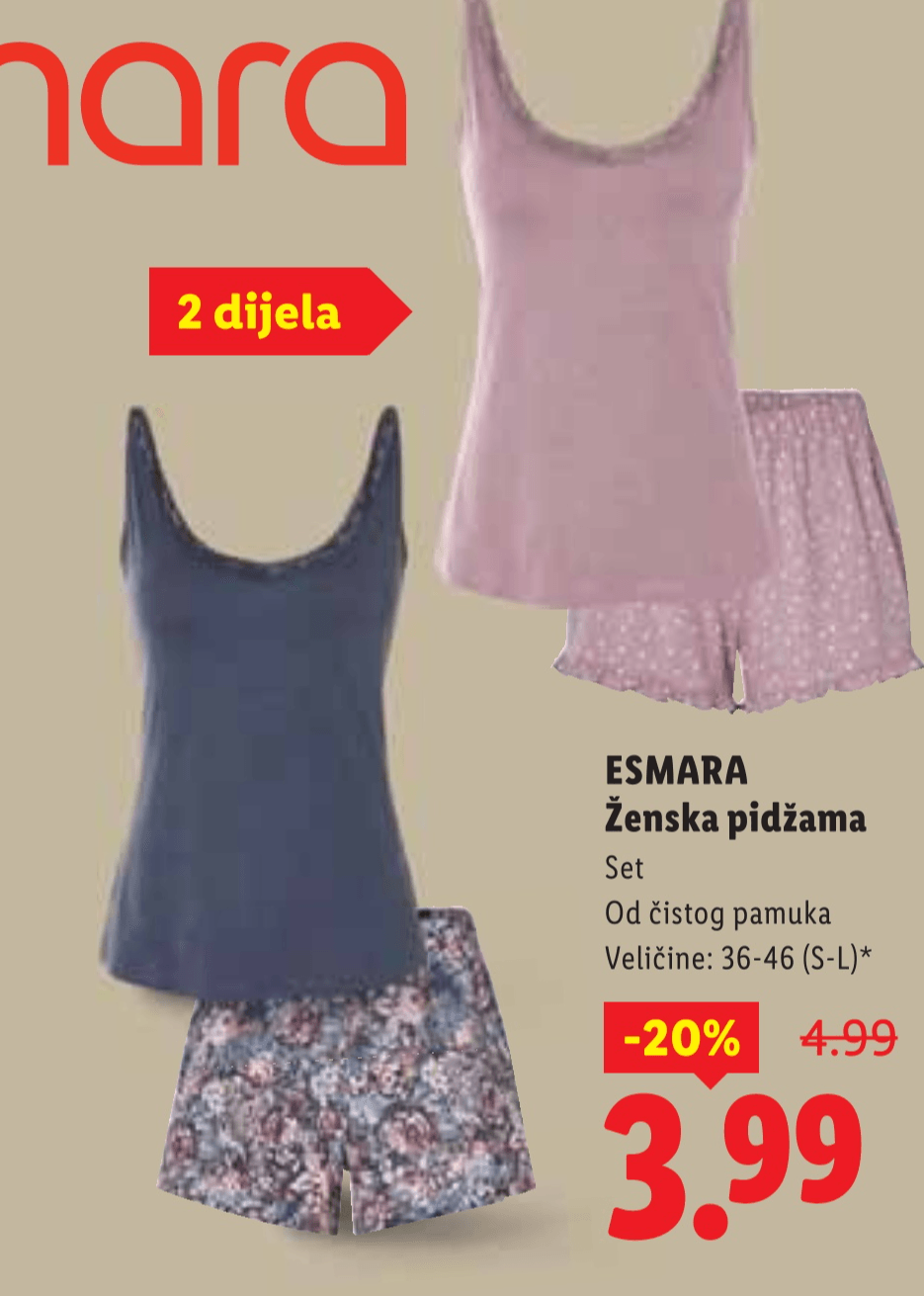 ESMARA Ženska pidžama - Akcija u trgovini Lidl