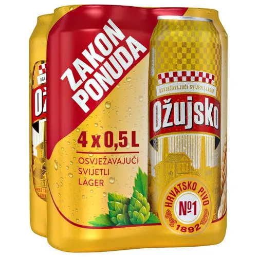 Ožujsko pivo 4 x 0,5 L Akcija u trgovini Gavranović