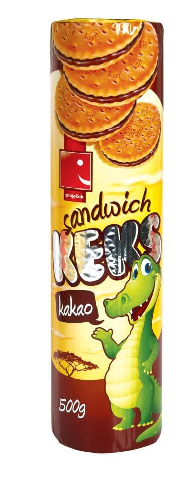 Smiješak Sandwich keks 500 g Akcija u trgovini NTL