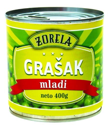 Grašak mladi Zorela 400 g Akcija u trgovini Bakmaz