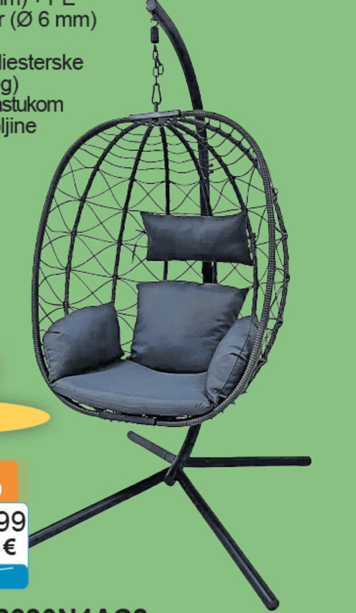 Viseća fotelja - Akcija u trgovini KTC