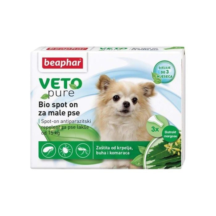 Beaphar Veto Pure Bio spot on za male pse 3 pipete - Akcija u trgovini Zoo City