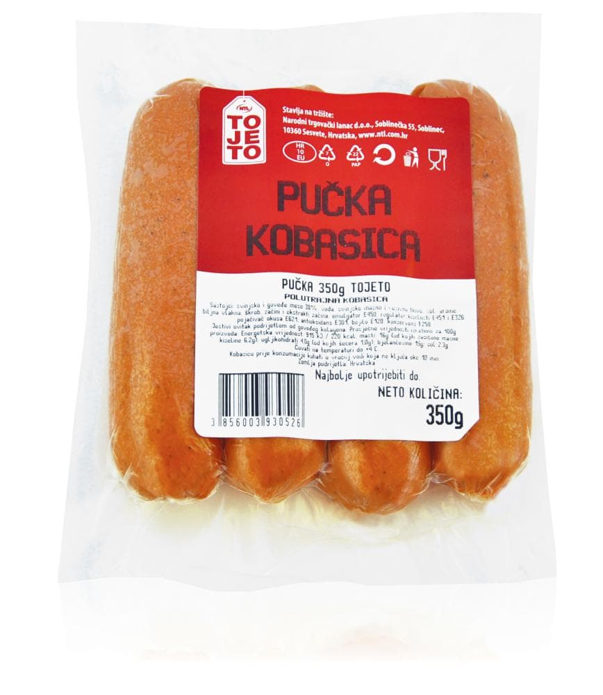 Kobasica ToJeTo Pučka 350 g Akcija u trgovini Boso