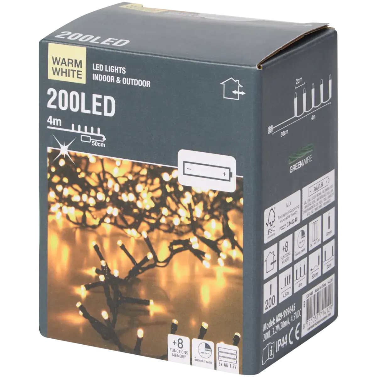 Lampice za bor 200 sijalica, 4 metra 200LED Akcija u trgovini Action