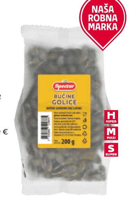 Bučine golice 200 g Akcija u trgovini Tommy