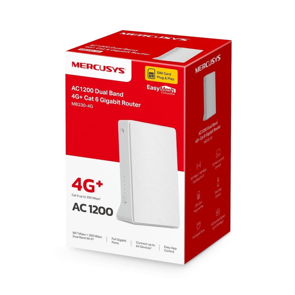 Router Mercusys MB230-4G, AC1200 Akcija u trgovini Vacom