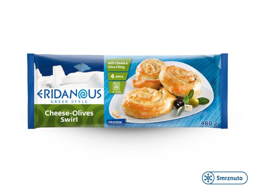 ERIDANOUS Pužići sa sirom i maslinama 480 g Akcija u trgovini Lidl