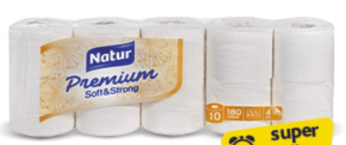 Natur Premium toaletni papir 4 sloja, 10 rola Akcija u trgovini Konzum