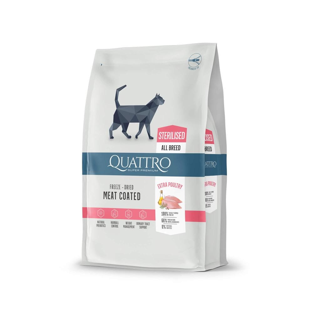 Quattro Adult Sterilised Hrana za Mačke Perad 1.5 kg - Akcija u trgovini Pet Home