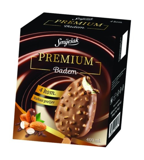 Sladoled Premium štapić Smiješak 400 ml (4 x 100 ml) - Akcija u trgovini NTL