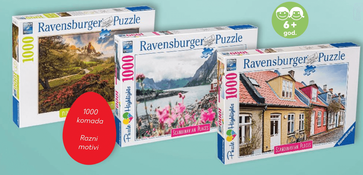 Ravensburger Puzzle 1000 komada - Akcija u trgovini Kaufland