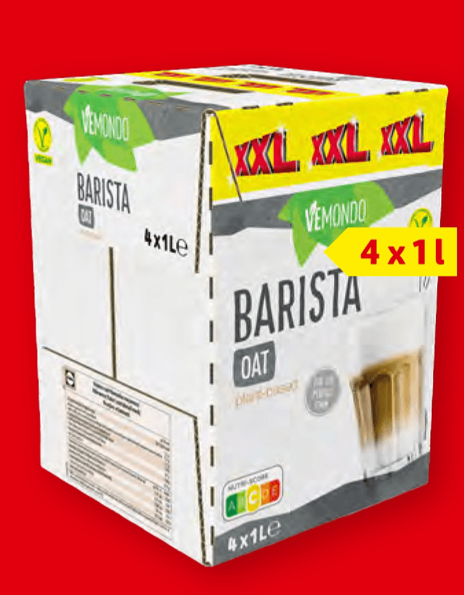 Vemondo zobeni napitak barista XXL 4 x 1 l Akcija u trgovini Lidl