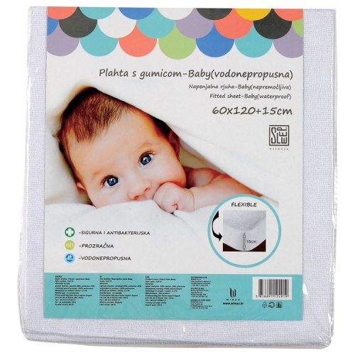 Vodonepropusna plahta za bebe 60×120 cm - Akcija u trgovini KTC