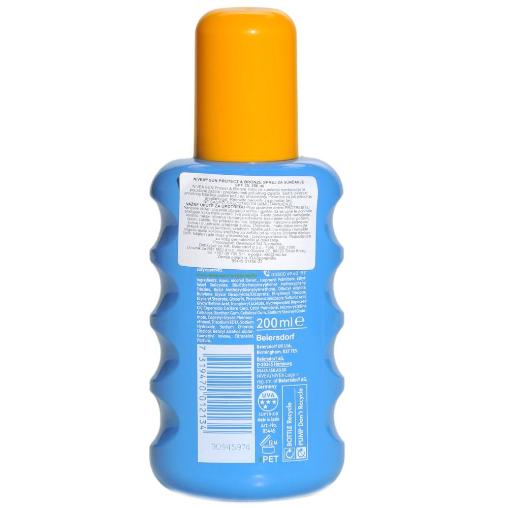 Nivea Sun protect & bronze sprej za sunčanje ZF 30 200 ml Akcija u trgovini Dm