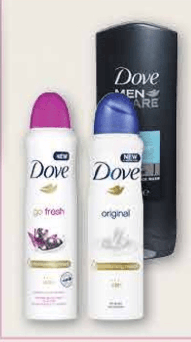 Dove Dezodorans ili gel za tuširanje 150 - 250 ml - Akcija u trgovini Plodine