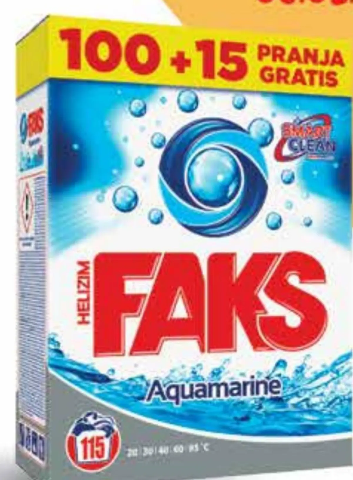 Deterdžent za pranje rublja Faks Aquamarine 7,475 kg Akcija u trgovini NTL