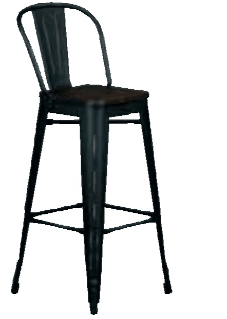 Rustika stolac barski s naslonom - Akcija u trgovini Metro