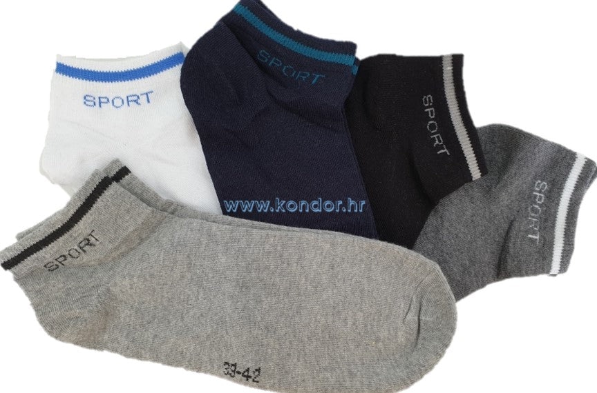 Stopalice unisex crne/bijele 5/1, vel. 36/40, 41/45, 1 pak - Akcija u trgovini Gavranović