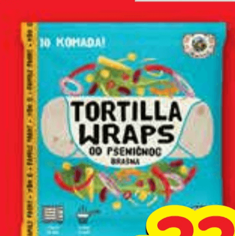 Mulini Tortilja Wraps 10 komada Akcija u trgovini Plodine