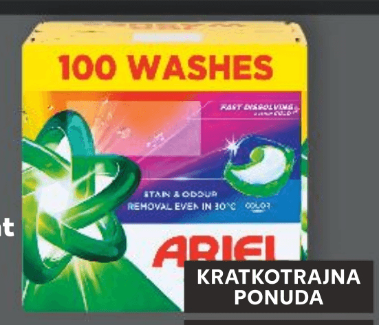 Ariel Deterdžent za pranje rublja 100/1 ili 88/1 Akcija u trgovini Kaufland