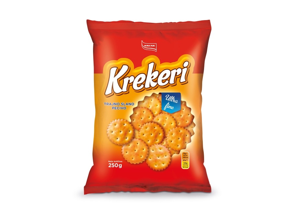 ULTRA PLUS Krekeri 250 g - Akcija u trgovini Ribola