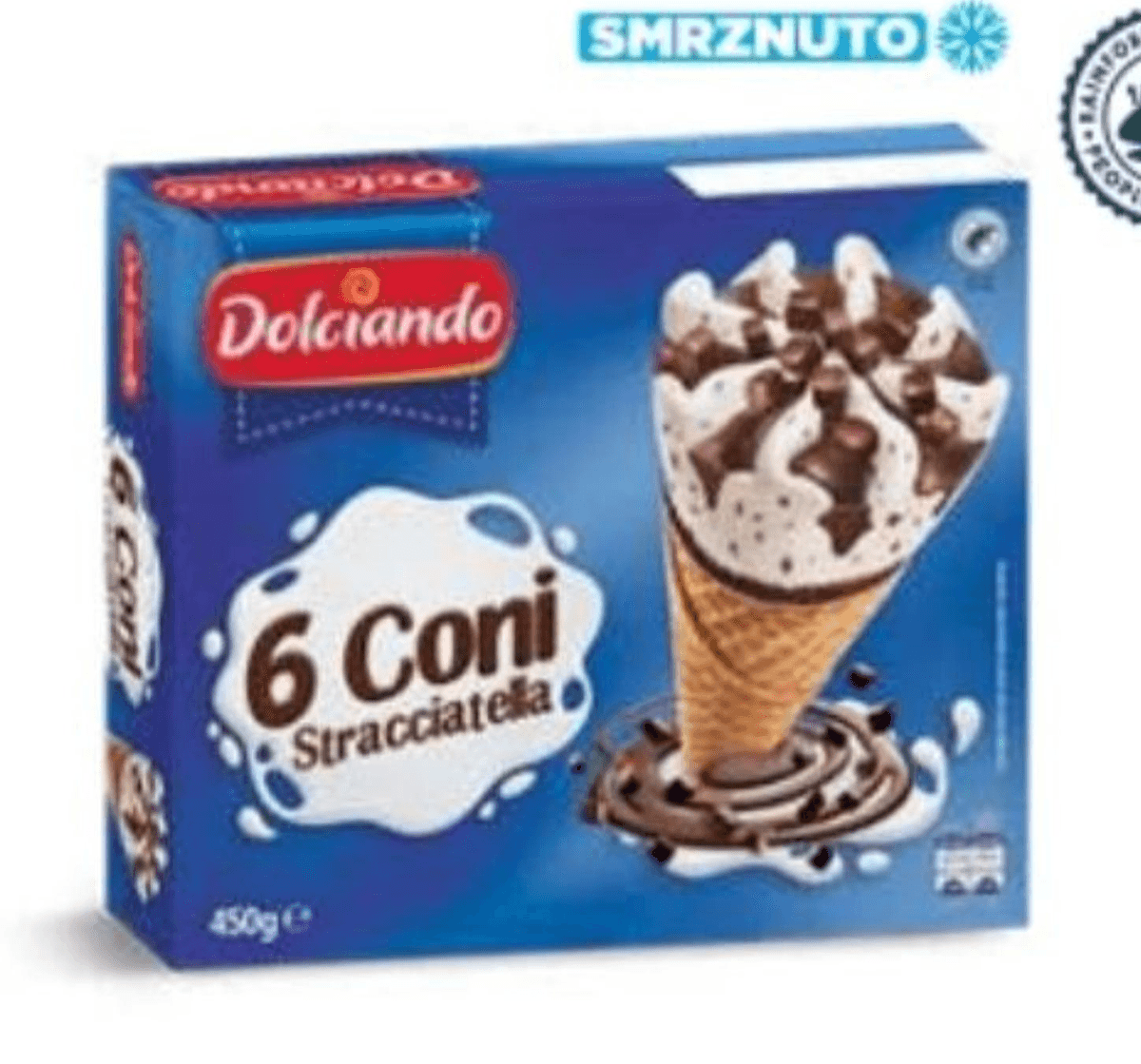 KORNETI STRACCIATELLA 6 KOM, 450 g Dolciando - Akcija u trgovini Eurospin