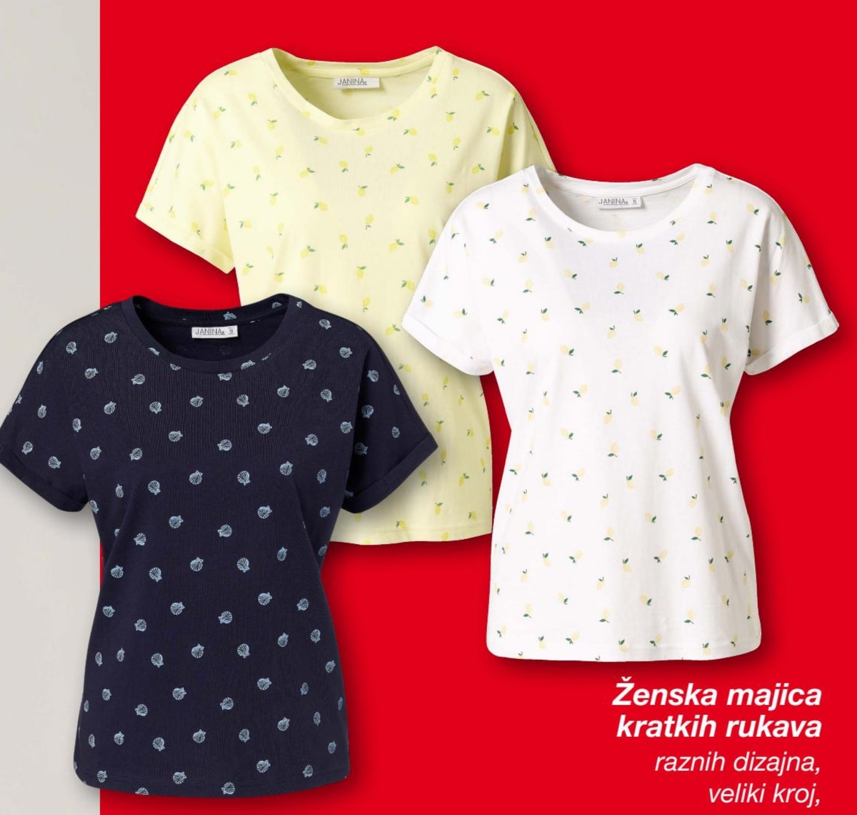 Ženska majica kratkih rukava JANINA - Akcija u trgovini Kik