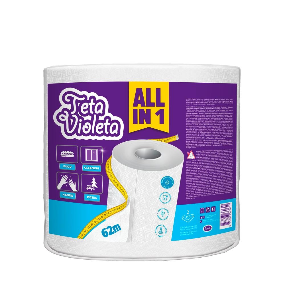 Violeta Ručnik papirnati maxi rola All in One 1 rola - Akcija u trgovini NTL