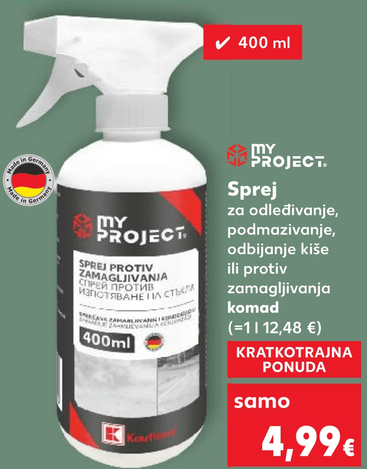 MY PROJECT Sprej 400 ml - Akcija u trgovini Kaufland