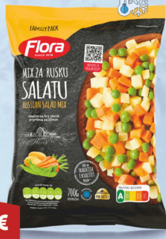 Zamrznuto povrće Flora Francuska salata 700 g - Akcija u trgovini Boso