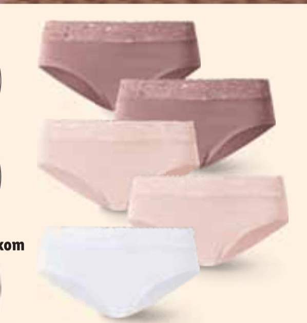 Ženske gaćice 5 komada u setu Esmara - Akcija u trgovini Lidl