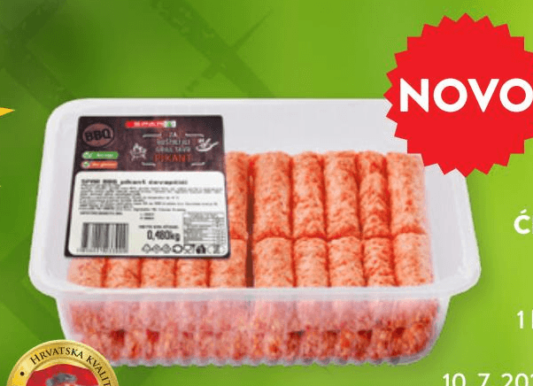 Spar BBQ ćevapčići pikant 480 g Akcija u trgovini Spar