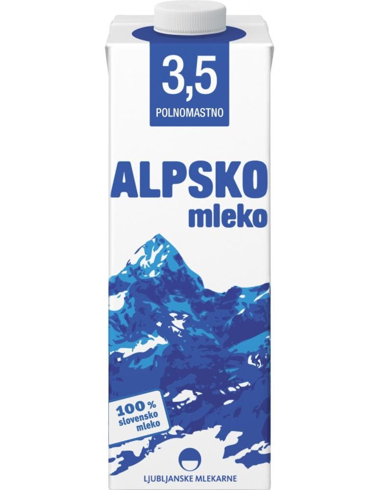 Trajno mlijeko Alpsko 1 l Akcija u trgovini Bakmaz