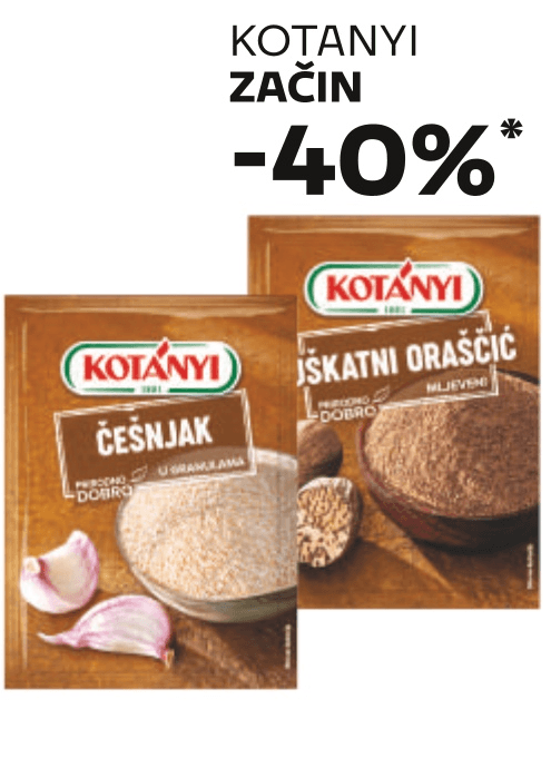 Kotanyi Muškatni oraščić Akcija u trgovini Konzum