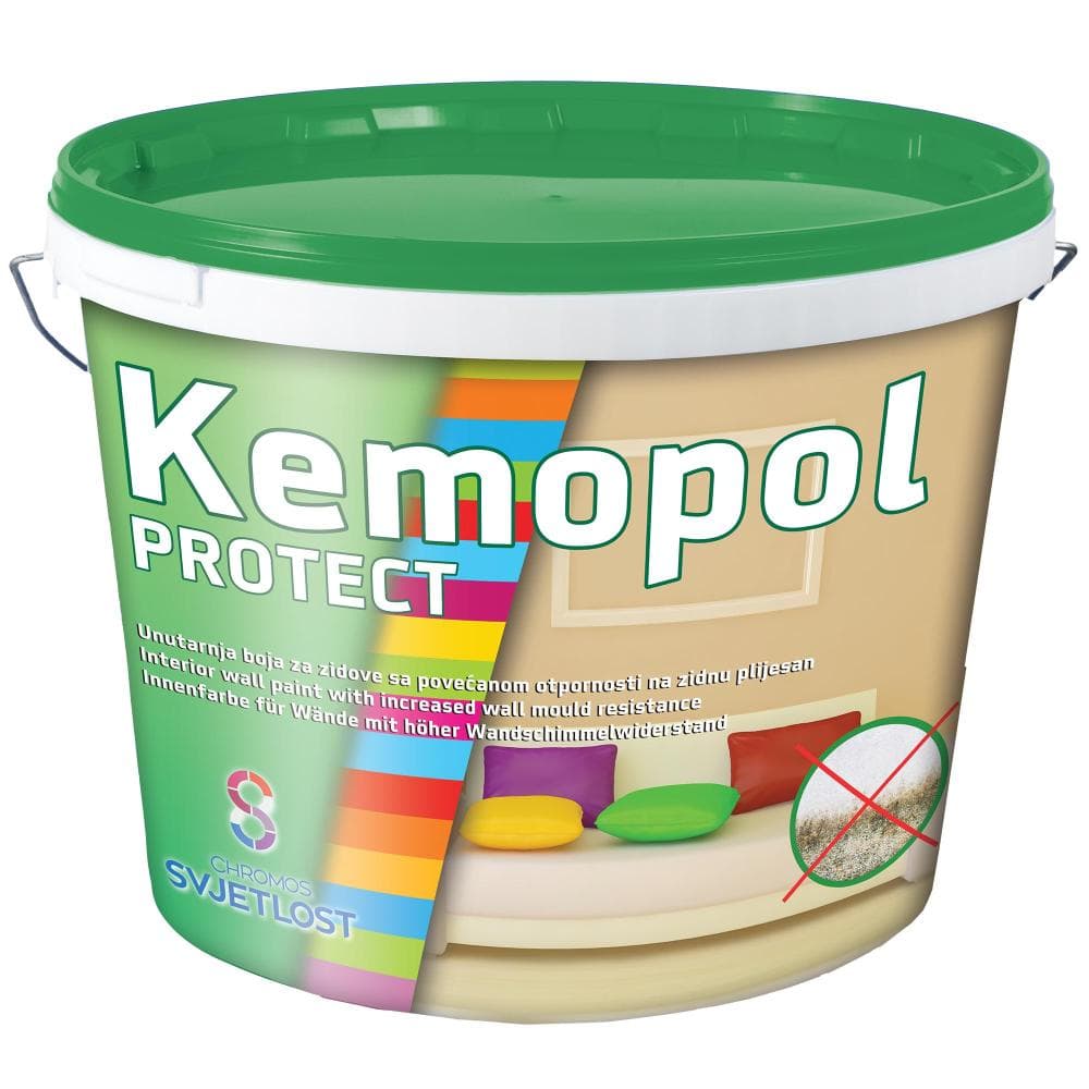 Boja za unutarnji zid Kemopol Protect 5 l Akcija u trgovini Pevex