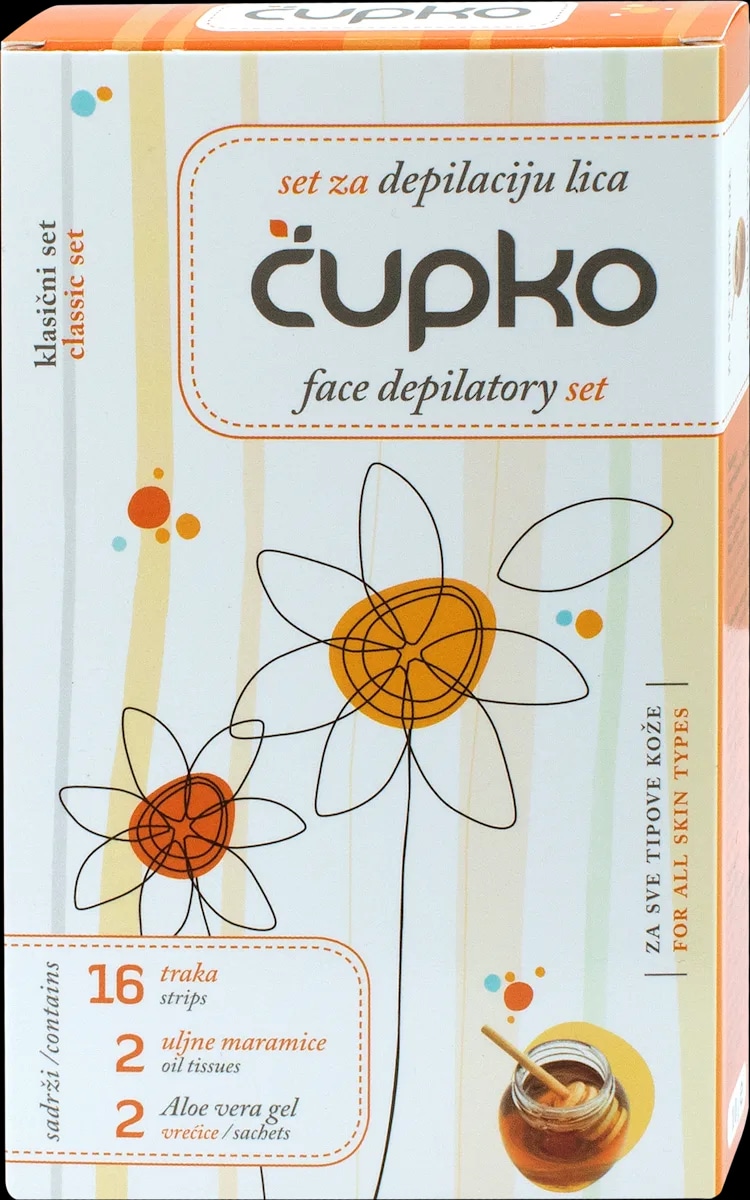 Čupko Delicate set za depilaciju lica 16 traka - Akcija u trgovini Dm