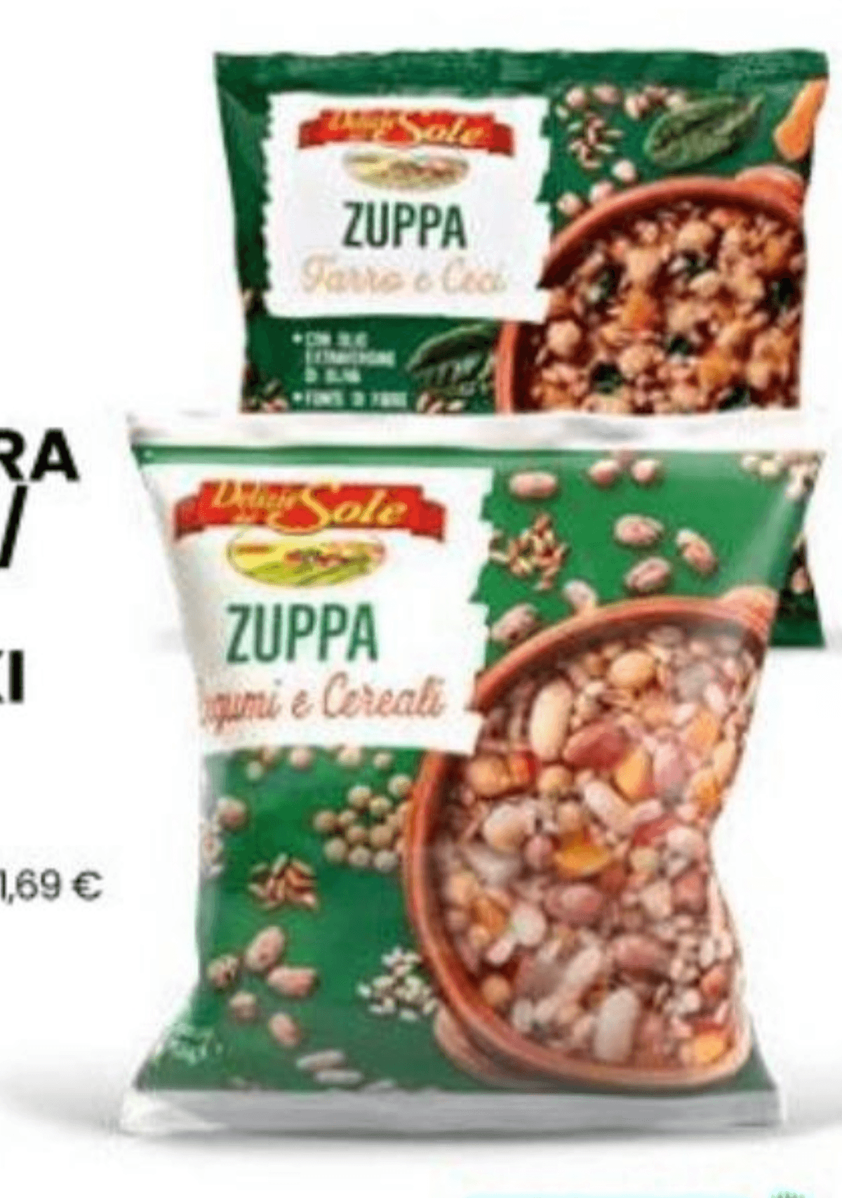 Juha od pira i slanutka/ žitarica i mahunarki 450 g Delizie Sole - Akcija u trgovini Eurospin