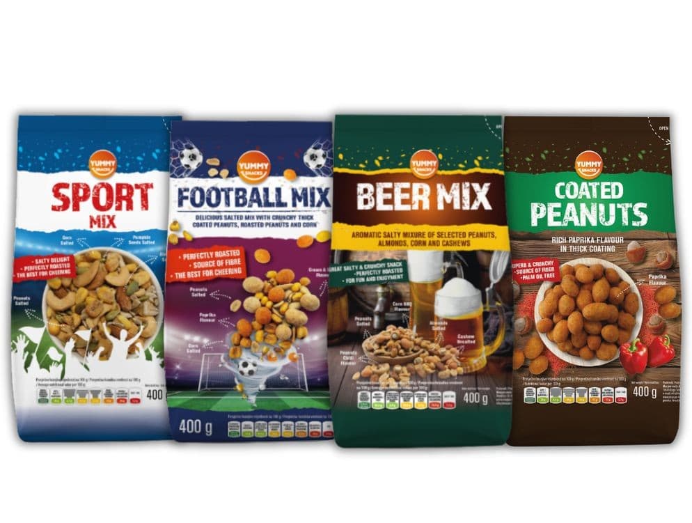 Grickalice Beer Mix ili Football Mix 400 g YUMMY Akcija u trgovini Spar