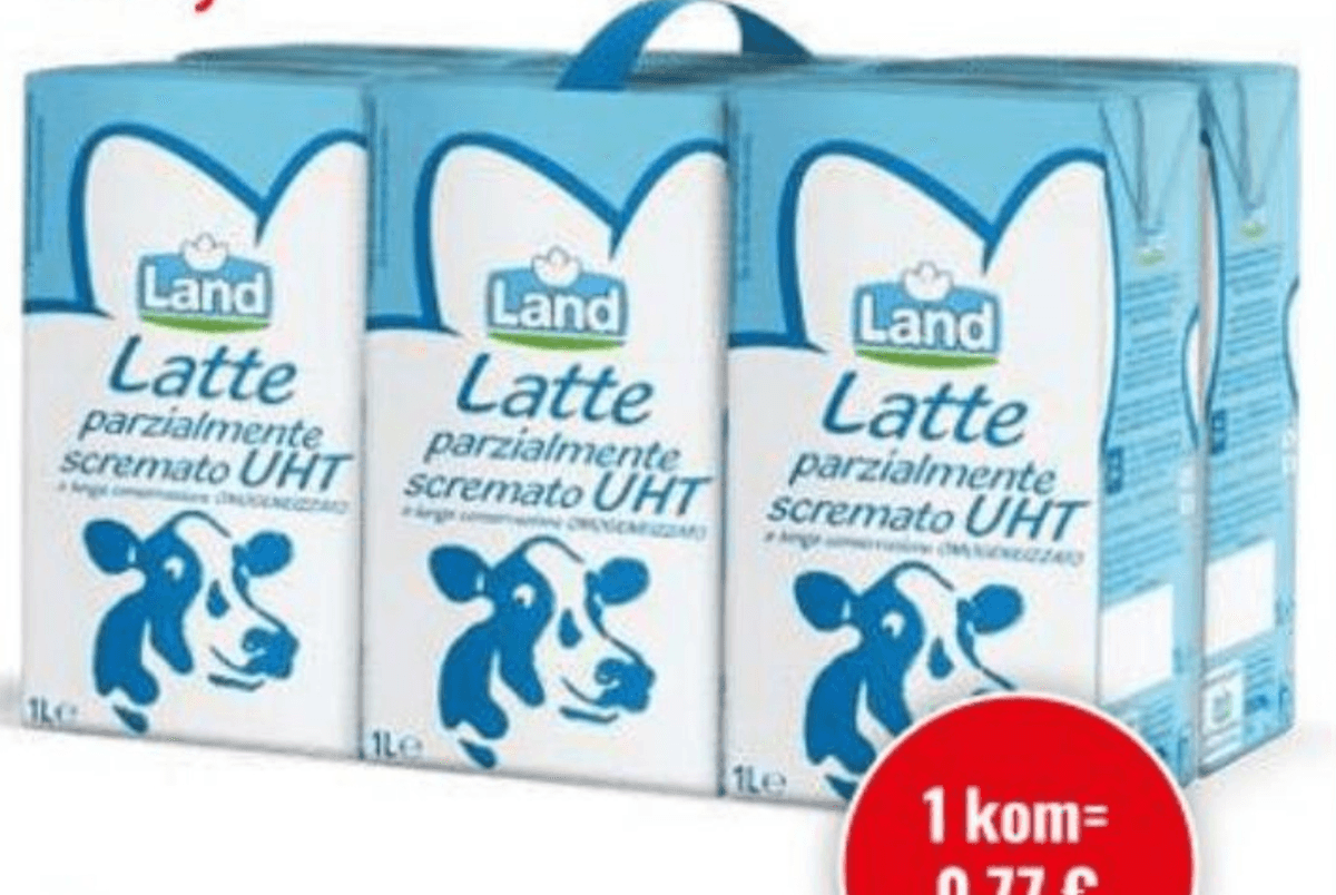 Mlijeko 1,5% M.M. 6x1L Land Akcija u trgovini Eurospin