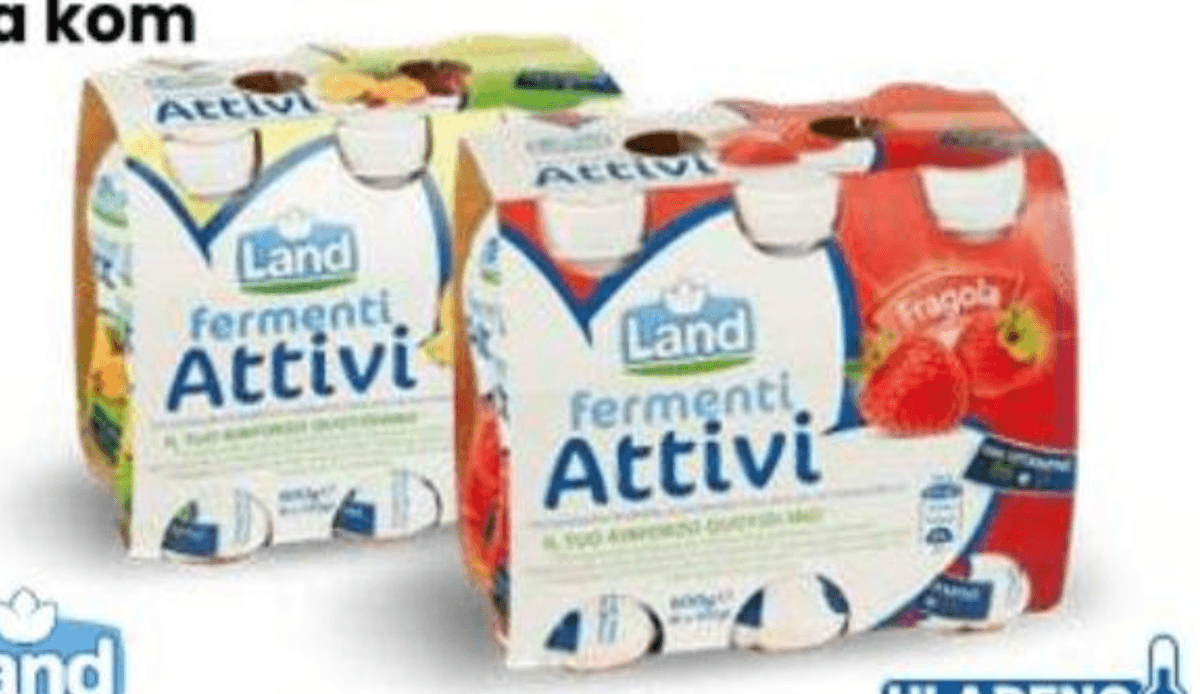 Jogurt aktivni fermenti jagoda/voćni 6 x 100 g Land - Akcija u trgovini Eurospin