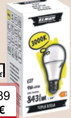 LED žarulja E27 3000K 9 W ELMAT - Akcija u trgovini KTC