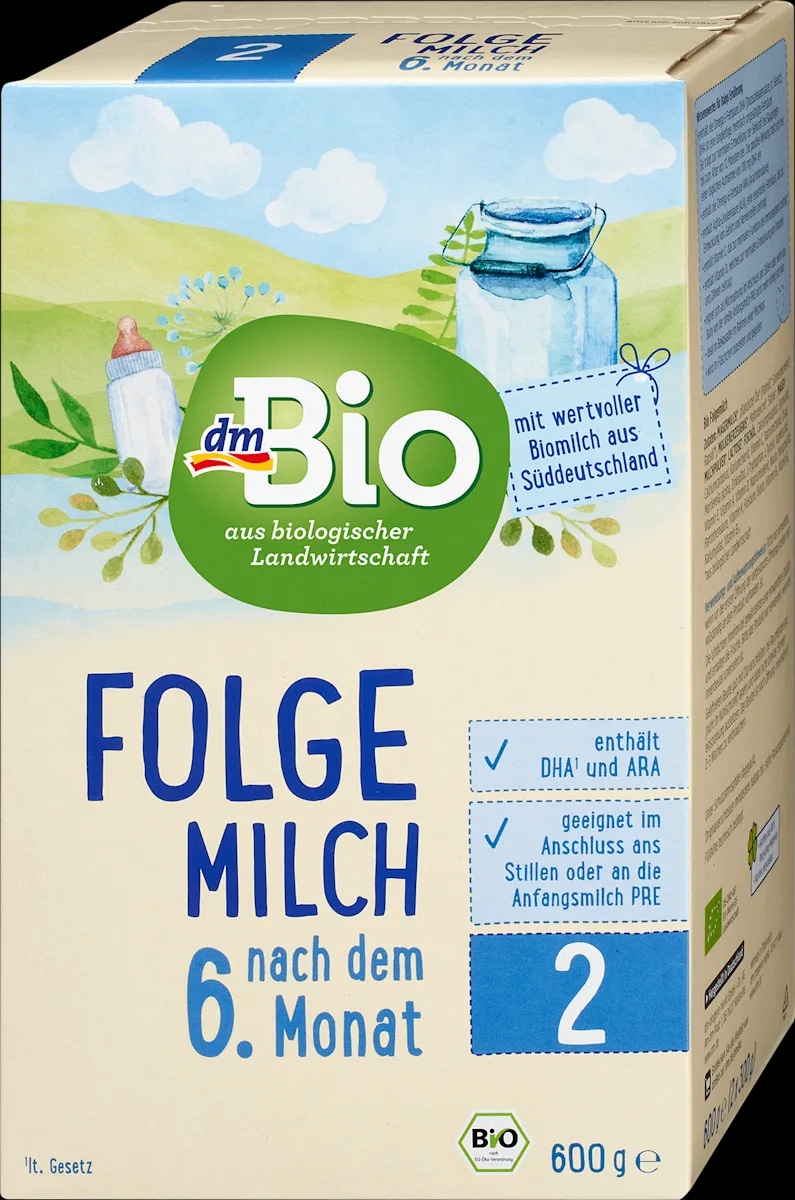 dmBio Baby 2 zamjensko mlijeko 600 g - Akcija u trgovini Dm