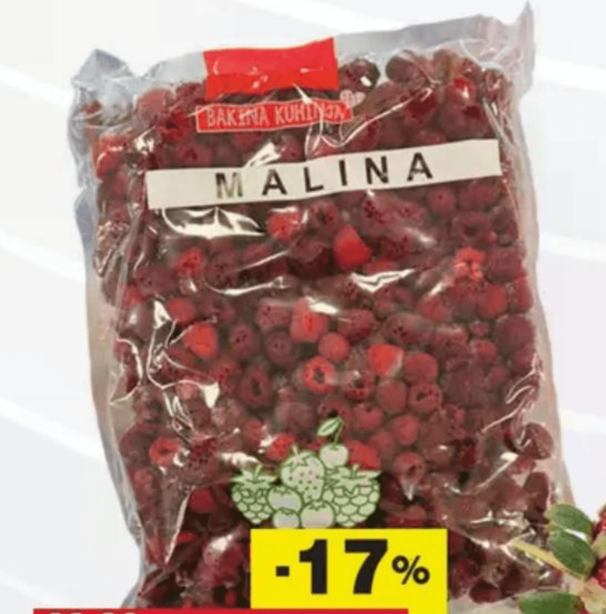 Malina 2.5 kg Bakina kuhinja - Akcija u trgovini Stanić Diskont