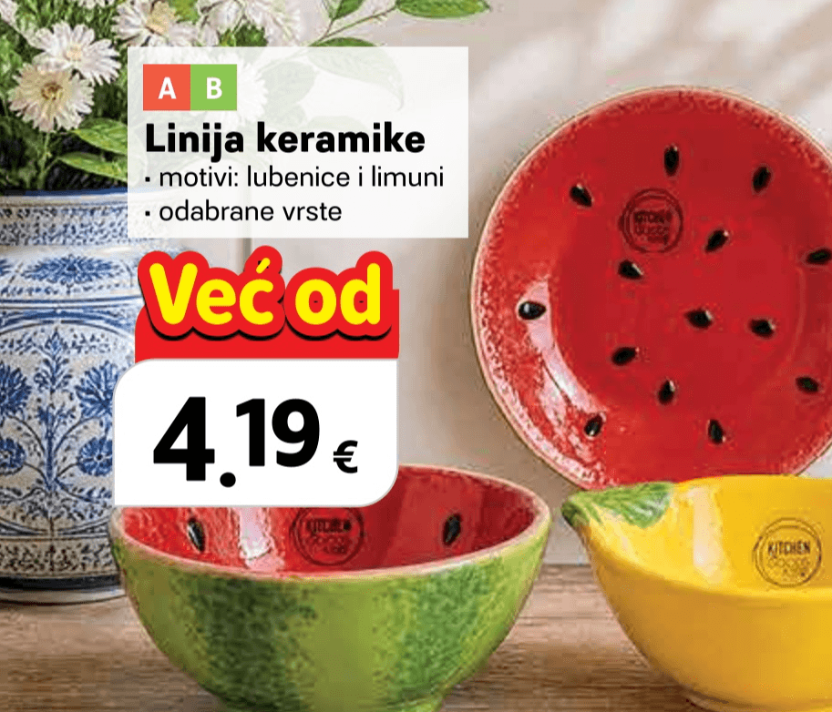 Linija keramike - Akcija u trgovini Plodine