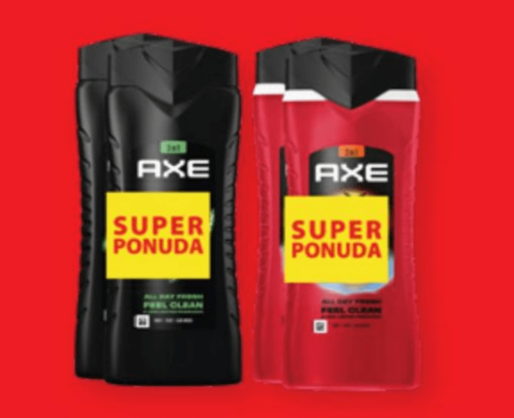 Axe gel za tuširanje 2 x 400 ml Akcija u trgovini Spar