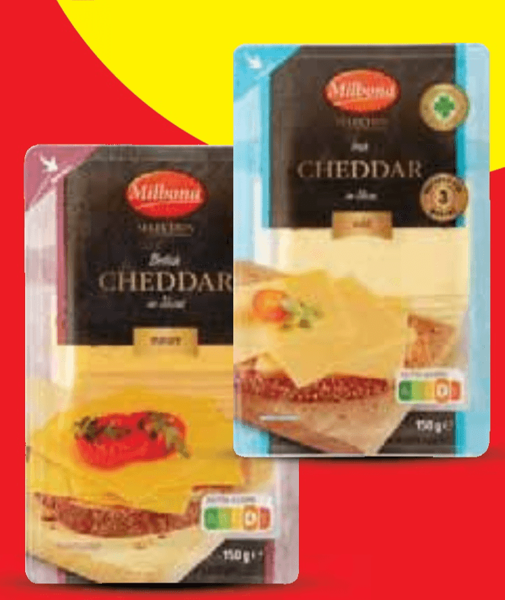 MILBONA Cheddar sir 150 g - Akcija u trgovini Lidl