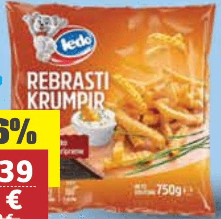 Ledo rebrasti krumpir 750 g Akcija u trgovini Bakmaz